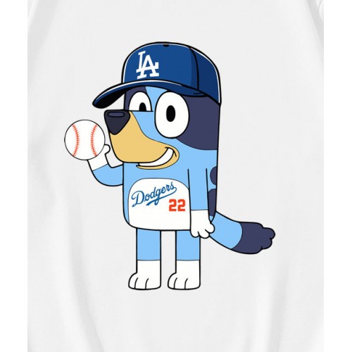 Bluey LA Dodgers Baseball Cartoon T-Shirt Bluey LA Dodgers Baseball Cartoon T-Shirt