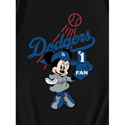Cute Minnie Mouse Dodgers Fan Baseball T-Shirt Cute Minnie Mouse Dodgers Fan Baseball T-Shirt