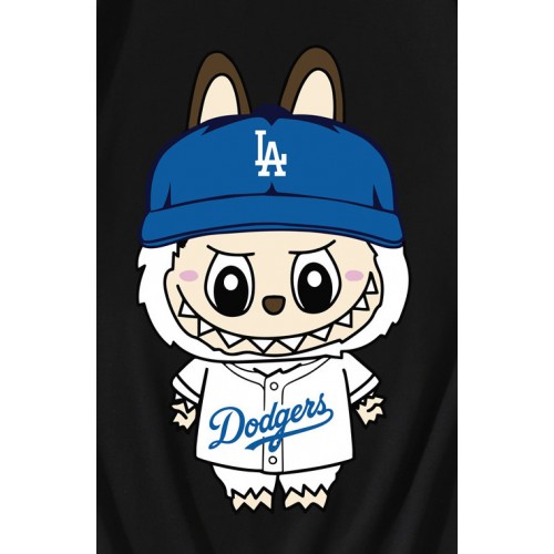 Funny Doll Labubu Los Angeles Dodgers Baseball T-Shirt Funny Doll Labubu Los Angeles Dodgers Baseball T-Shirt