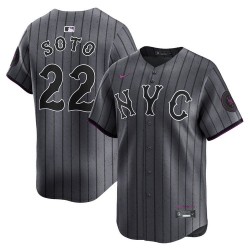 Juan Soto New York Mets Nike 2024 City Connect Limited Player Jersey - Graphite