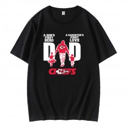 Kansas City Chiefs First Love First Hero Dad T-Shirt Kansas City Chiefs First Love First Hero Dad T-Shirt