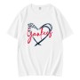 Leopard Heart Baseball Yankees   T-Shirt