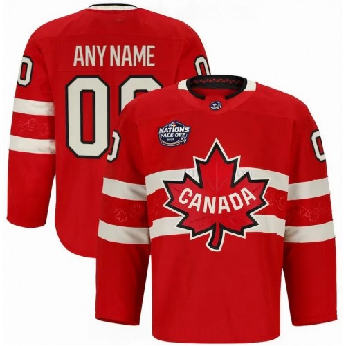 Canada 2025 Red Hockey Team 4 Nations Face-Off Custom Jersey Canada 2025 Red Hockey Team 4 Nations Face-Off Custom Jersey