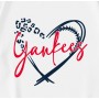 Leopard Heart Baseball Yankees   T-Shirt