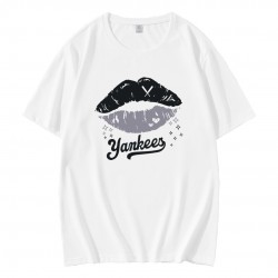 Funny Lips Yankees Baseball Team T-Shirt Funny Lips Yankees Baseball Team T-Shirt