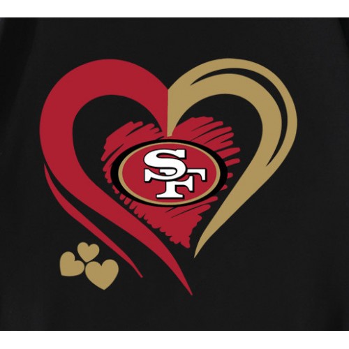 San Francisco 49ers Heart NFL Team  T-Shirt
