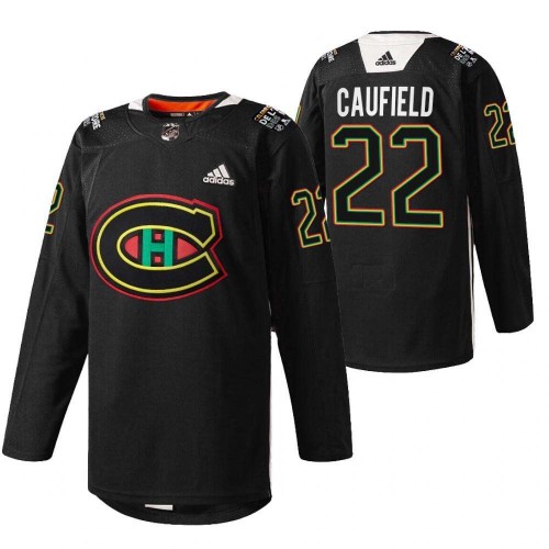Montreal Canadiens Cole Caufield Black History Night Warmup Jersey Montreal Canadiens Cole Caufield Black History Night Warmup Jersey
