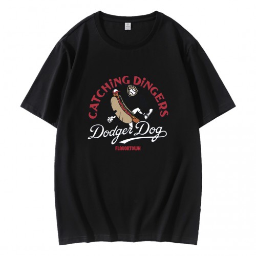 MLB x Flavortown Catching Dingers Dodgers Dog T-Shirt MLB x Flavortown Catching Dingers Dodgers Dog T-Shirt