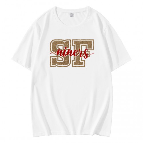 Glitter SF Niners 49ers Football  T-Shirt