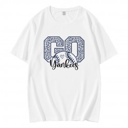 Go Yankees Baseball Team Leopard T-Shirt Go Yankees Baseball Team Leopard T-Shirt