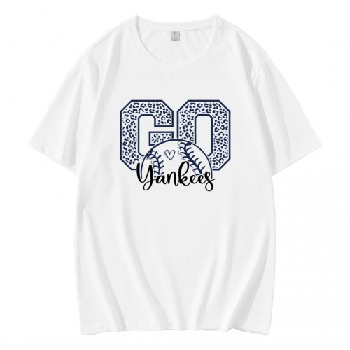 Go Yankees Baseball Team Leopard T-Shirt Go Yankees Baseball Team Leopard T-Shirt