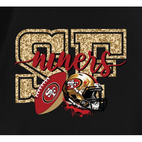 Retro 49ers SF Niners Football Helmet   T-Shirt