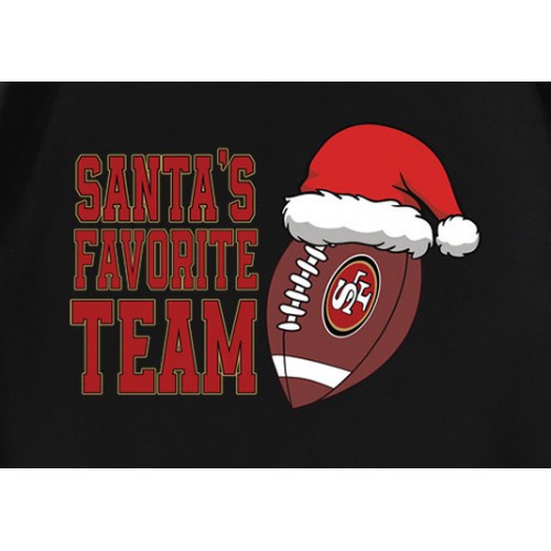 Santas Favorite Team San Francisco 49ers T-Shirt Santas Favorite Team San Francisco 49ers T-Shirt
