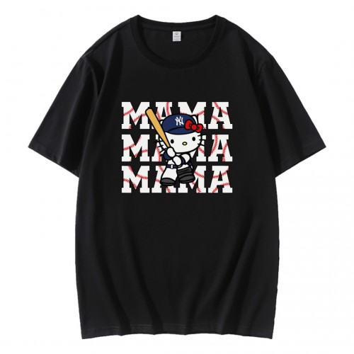 Hello Kitty Mama NY Yankees Baseball T-Shirt Hello Kitty Mama NY Yankees Baseball T-Shirt