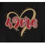 49ers Heart Leopard Pattern  T-Shirt