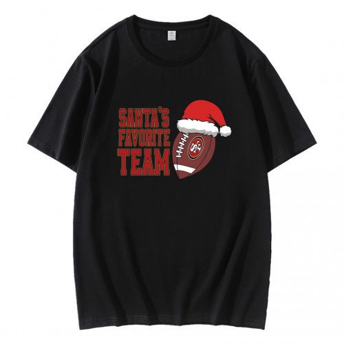 Santas Favorite Team San Francisco 49ers T-Shirt Santas Favorite Team San Francisco 49ers T-Shirt