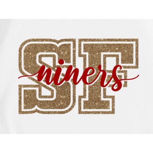 Glitter SF Niners 49ers Football  T-Shirt
