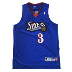Philadelphia 76ers Allen Iverson #3 Throwback Blue Champions Jersey
