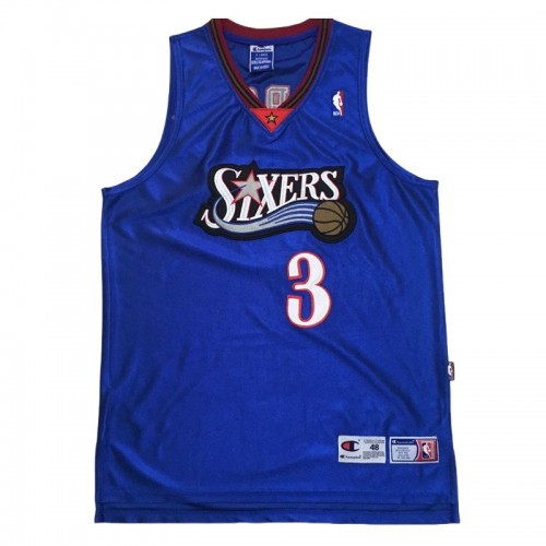 Philadelphia 76ers Allen Iverson #3 Throwback Blue Champions Jersey Philadelphia 76ers Allen Iverson #3 Throwback Blue Champions Jersey