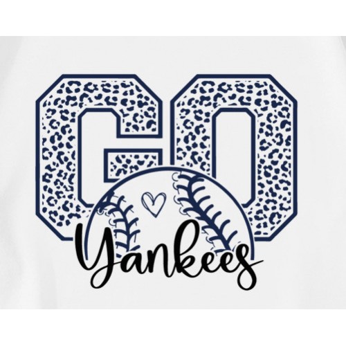 Go Yankees Baseball Team Leopard T-Shirt Go Yankees Baseball Team Leopard T-Shirt