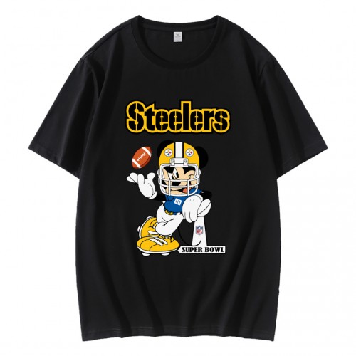Mickey Mouse Pittsburgh Steelers Football Super Bowl T-shirt