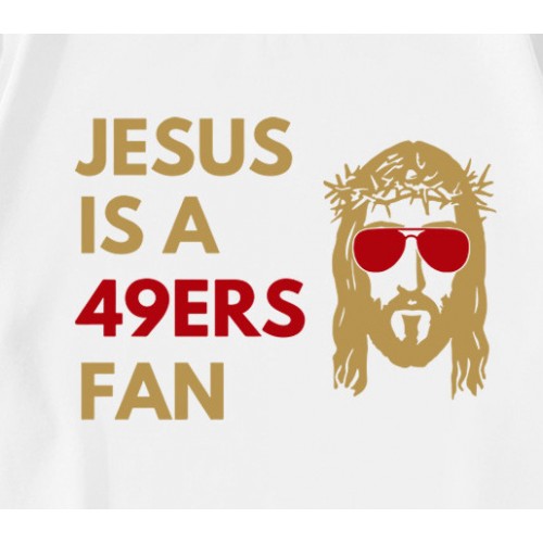 Retro Jesus Is A 49ers Fan T-Shirt Retro Jesus Is A 49ers Fan T-Shirt