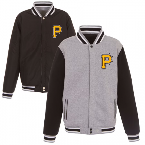 Pittsburgh Pirates JH Design Reversible Fleece Full-Snap Jacket Pittsburgh Pirates JH Design Reversible Fleece Full-Snap Jacket