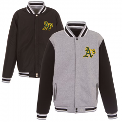 Oakland Athletics JH Design Reversible Fleece Full-Snap Jacket