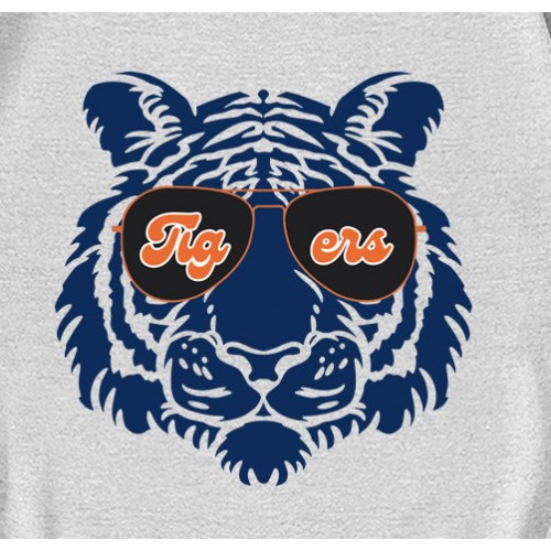 Tigers Glasses Baseball Detroit T-Shirt