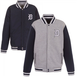 Detroit Tigers JH Design Reversible Fleece Full-Snap Jacket