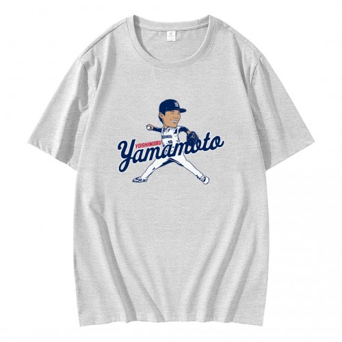 Yoshinobu Yamamoto Caricature MLB Player T-Shirt