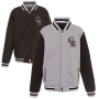 Colorado Rockies JH Design Reversible Fleece Full-Snap Jacket Colorado Rockies JH Design Reversible Fleece Full-Snap Jacket