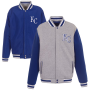 Kansas City Royals JH Design Reversible Fleece Full-Snap Jacket Kansas City Royals JH Design Reversible Fleece Full-Snap Jacket
