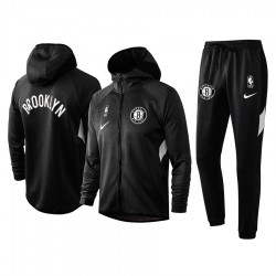 Brooklyn Nets Nike 2019/20 Showtime Full-Zip Therma Flex Performance Hoodie