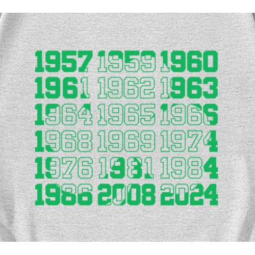 Boston Basketball Championship Dates Shamrock T-Shirt