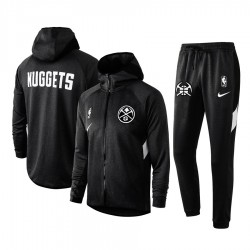 Denver Nuggets Nike 2019/20 Showtime Full-Zip Therma Flex Performance Hoodie