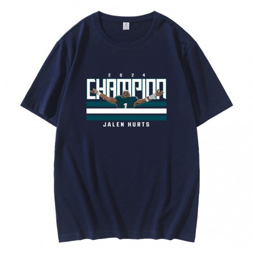 2024 Champion Jalen Hurts Philadelphia Eagles T-Shirt 2024 Champion Jalen Hurts Philadelphia Eagles T-Shirt