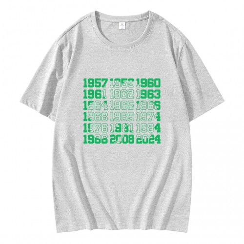 Boston Basketball Championship Dates Shamrock T-Shirt