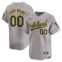 Oakland Athletics Nike Away Limited Custom Jersey - Gray Oakland Athletics Nike Away Limited Custom Jersey - Gray