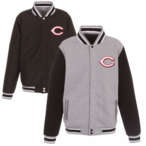 Cincinnati Reds JH Design Reversible Fleece Full-Snap Jacket Cincinnati Reds JH Design Reversible Fleece Full-Snap Jacket
