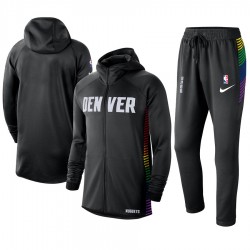 Denver Nuggets Nike 2019/20 Showtime Full-Zip Therma Flex Performance Hoodie