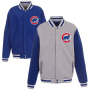 Chicago Cubs JH Design Reversible Fleece Full-Snap Jacket Chicago Cubs JH Design Reversible Fleece Full-Snap Jacket