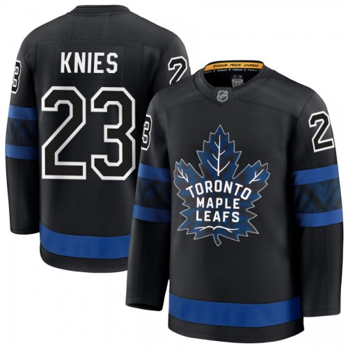 Matthew Knies Toronto Maple Leafs Alternate Premium Jersey - Black Matthew Knies Toronto Maple Leafs Alternate Premium Jersey - Black