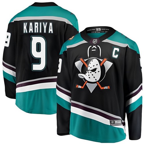 Anaheim Ducks Paul Kariya Green Alternate Premium Jersey Anaheim Ducks Paul Kariya Green Alternate Premium Jersey