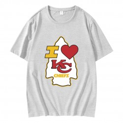 I Love KC Chiefs Happy Valentines Day Football T-Shirt