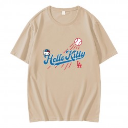Retro Hello Kitty Dodgers Baseball T-Shirt Retro Hello Kitty Dodgers Baseball T-Shirt