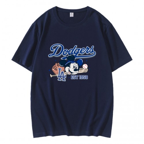 LA Dodgers Est 1958 Mickey Baseball T-Shirt