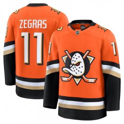 Anaheim Ducks Trevor Zegras Orange Home Premium Jersey