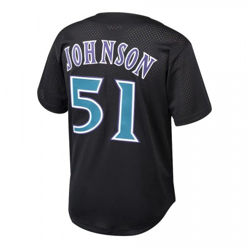 Arizona Diamondbacks Randy Johnson Black Cooperstown Mesh Button-Up Jersey