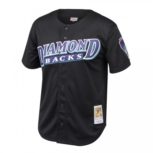 Arizona Diamondbacks Randy Johnson Black Cooperstown Mesh Button-Up Jersey